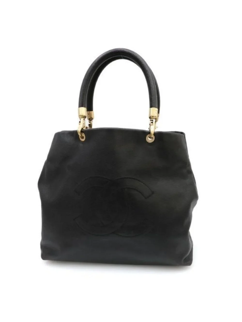 Chanel Caviar CC Logo Tote Bag
